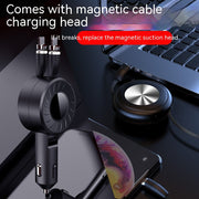 Charger Telescopic Car Charger Multifunctional 5A Fast Charge Data Cable