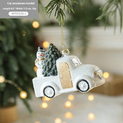 Christmas Tree Decorations Painted Plastic Christmas Pendant