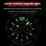Poedagar Men's Watch Silicone Band Quartz Wrist Watch