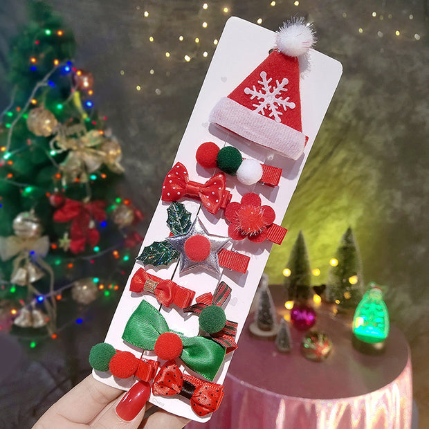 New Christmas Hairpin 10 Piece Set For Children